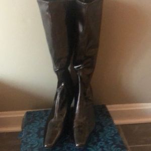Tall Bronze Patent like Boots